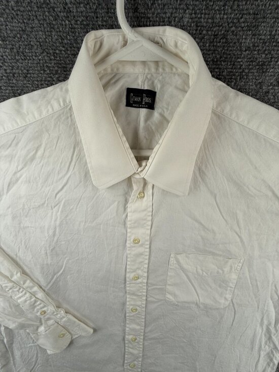 Gitman Brothers Other - Gitman Bros Cotton White Button Up Shirt Long Sleeve Men 17.5 34 USA TTX Woven